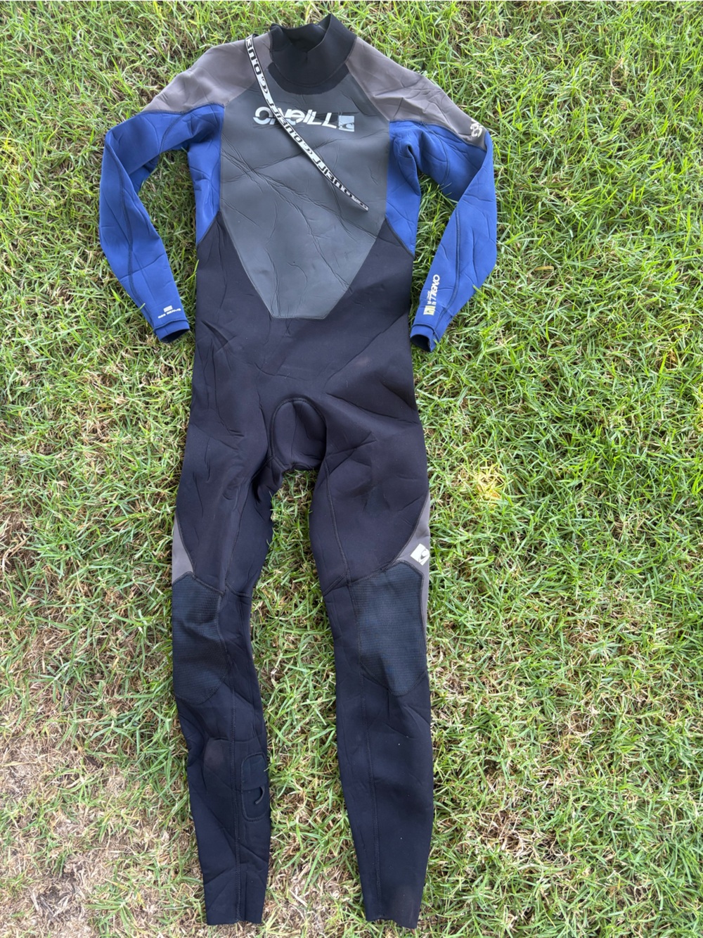 O'Neill Black, Blue & Gray Men's Full-Body Swim Wetsuit 3/2